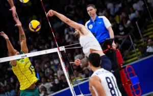 Alan brilha, Brasil perde em espetacular tie-break para EUA nas Nações de Vôlei