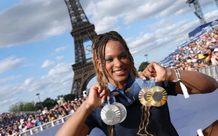 Brasil no topo: veja os atletas mais seguidos nas redes durante as Olimpíadas Rebeca Andrade conquistou quatro medalhas nas Olimpíadas de Paris (Foto: Jack Guez/AFP)