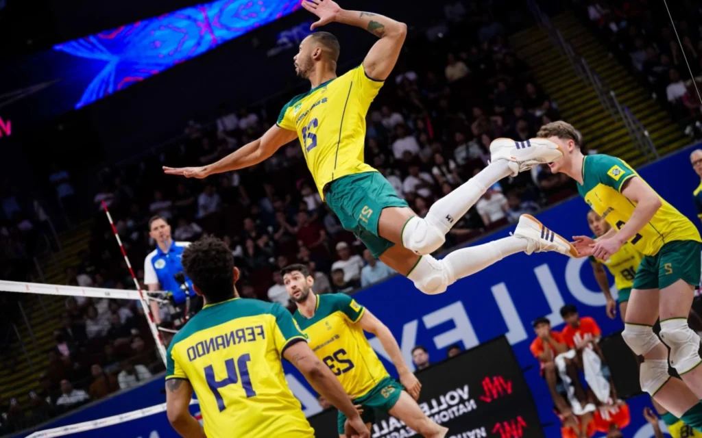 Brasil x Canadá na Liga das Nações: saiba horário e onde assistir Brasil na partida contra os Estados Unidos (Foto: FIVB)