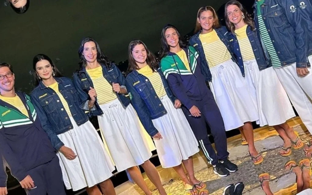 COB responde críticas ao uniforme da delegação na abertura das Olímpiadas O COB teve o uniforme criticado (Foto: Divulgação)