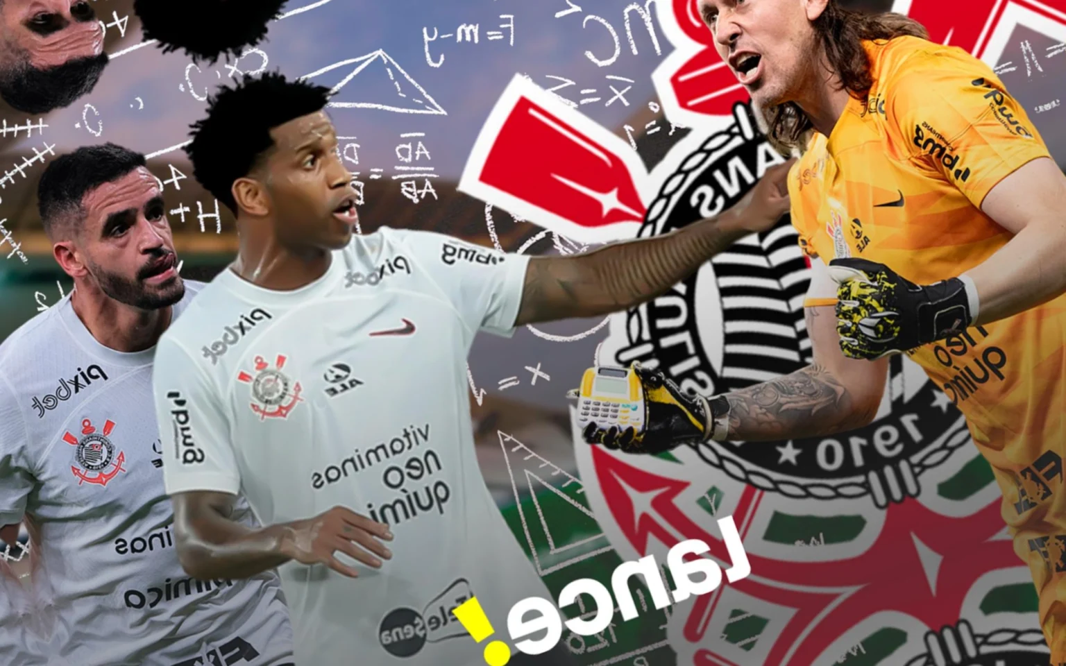 Calculadora na mão! Saiba quantos pontos o Corinthians precisa para evitar o rebaixamento no Brasileirão Corinthians ocupa a décima terceira na tabela de classificação do Brasileirão (Foto: Arte Lance!)