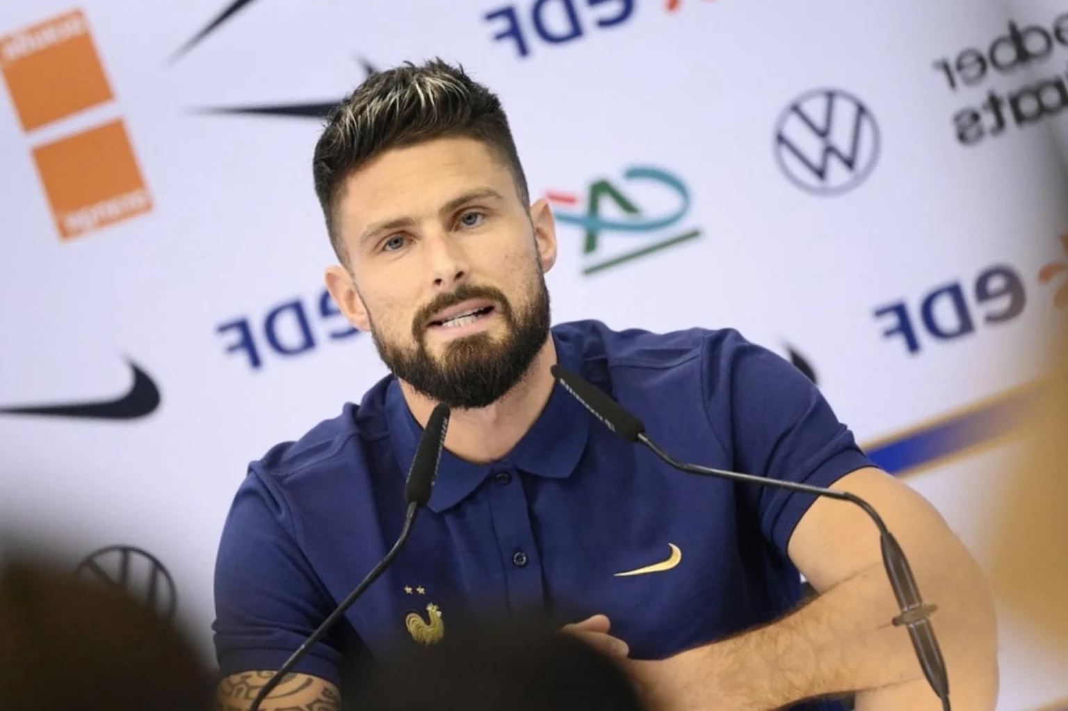 Campeão do mundo com a França anuncia aposentadoria da seleção Giroud anunciou aposentadoria da seleção da França (Foto: Franck Fife/AFP)