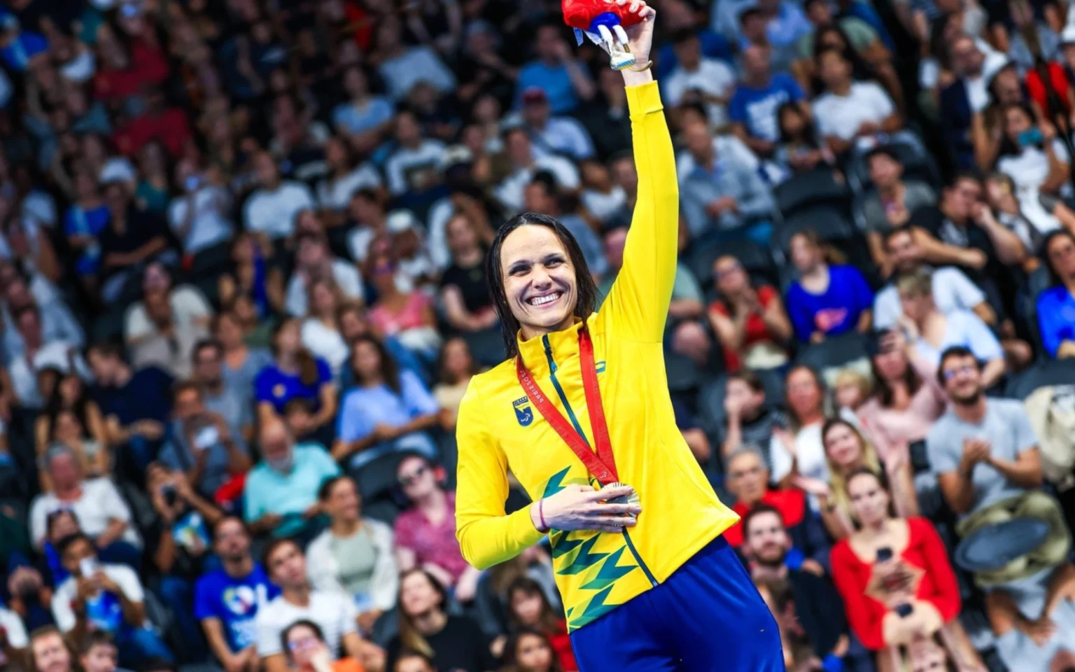 Carol Santiago chega à 5ª medalha nas Paralimpíadas de Paris e supera feito de Tóquio Carol Santiago após vencer os 100m livres e conquistar seu terceiro ouro em Paris (Foto: Marcello Zambrana/CPB)