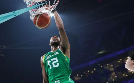 Clube de fora dos EUA anuncia contratação de Bruno Caboclo Bruno Cabloco pelo Brasil nas Olimpíadas de Paris 2024 (Foto: Thomas COEX/AFP)