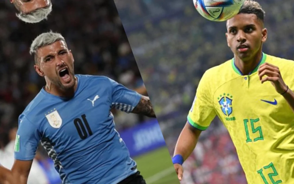 Comparativo Brasil x Uruguai: como foi a primeira fase de cada seleção (Foto: Arte / Lance!)