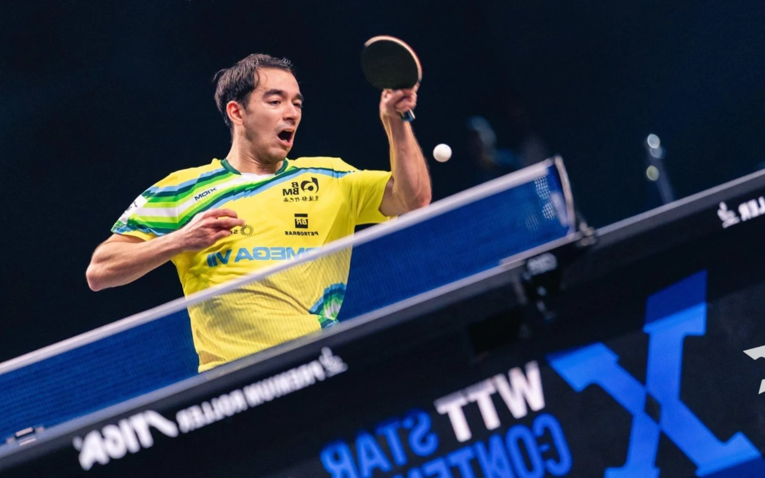 Confira horário e onde assistir ao brasileiro Hugo Calderano na final do WTT Champions Torneio é realizado na Coreia do Sul (Foto: WTT)