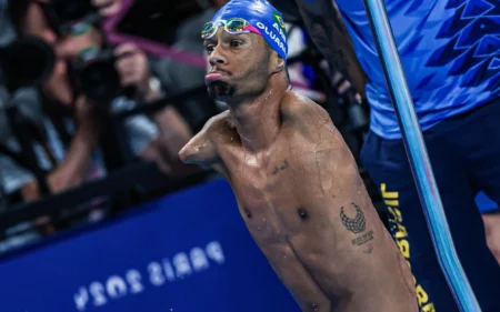 Gabrielzinho exalta conquista nas Paralimpíadas: ‘Eu amassei a prova’ Gabrielzinho chegou a quarta medalha olímpica na carreira (Foto: Wander Roberto / CPB)