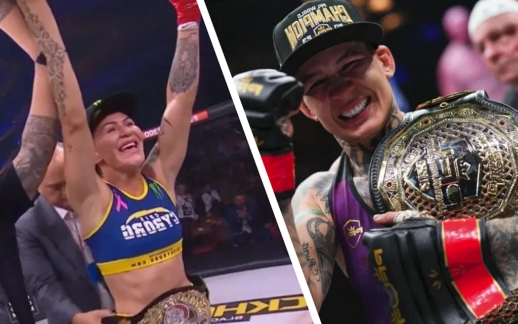 Larissa Pacheco acredita que luta com Cyborg será histórica para o MMA Larissa Pacheco e Cris Cyborg irão se enfrentar no PFL Super Fight (Foto: PFL)