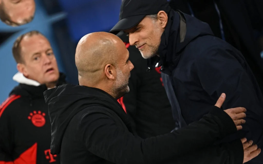 Manchester United sonda técnico campeão da Champions League Tuchel e Guardiola venceram a Champions League por clubes ingleses (Foto: Paul ELLIS / AFP)