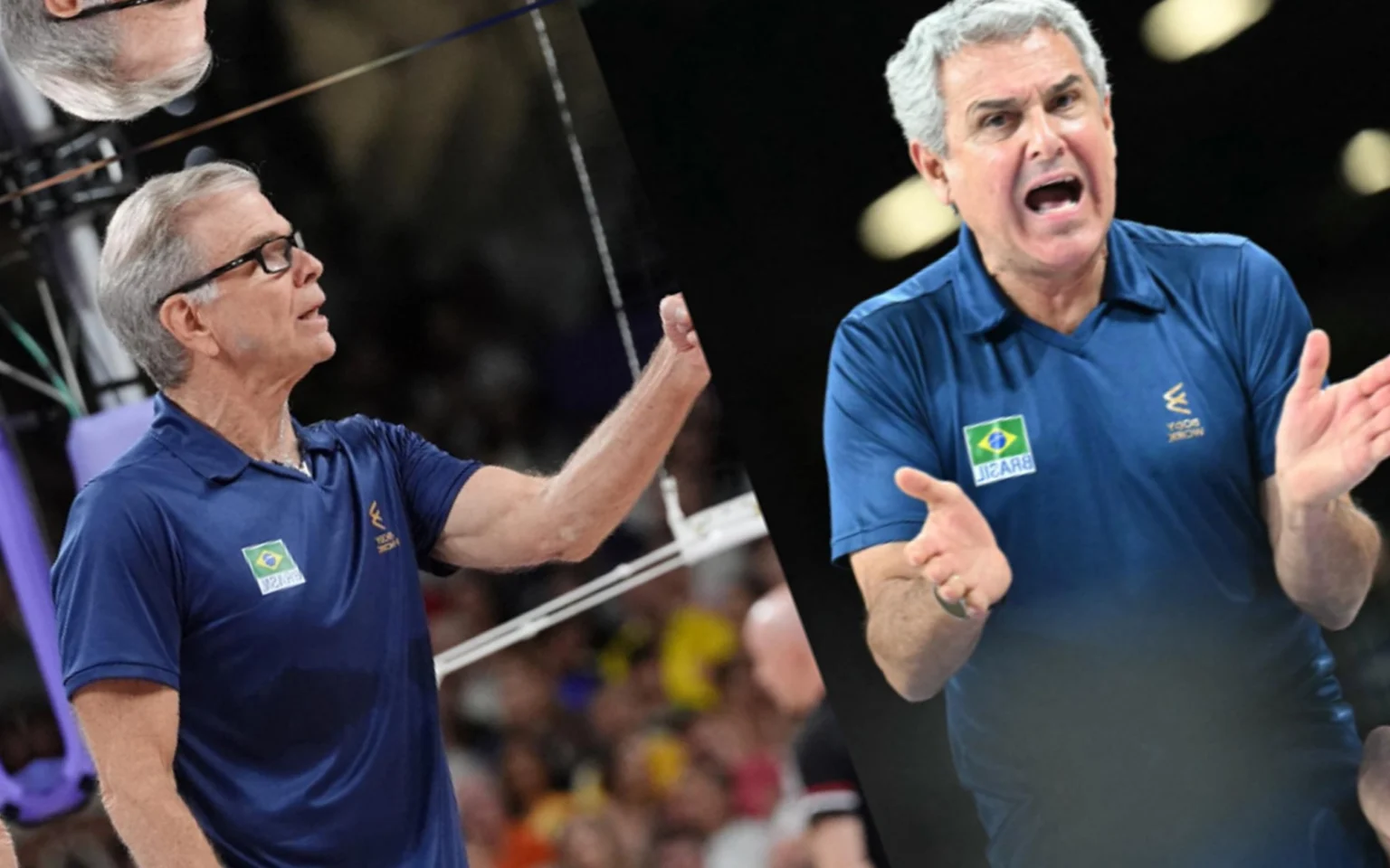 OPINIÃO: José Roberto Guimarães e Bernardinho sempre serão símbolos do vôlei brasileiro em suas respectivas esferas Zé Roberto e Bernardinho no comando do Brasil nas Olimpíadas (Fotos: AFP)