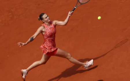 Sabalenka pega fogo