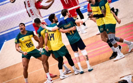 Vôlei nas Olimpíadas: veja horário e onde assistir a Brasil x Itália Seleção Brasileira de Vôlei Masculino na Liga das Nações 2024 (Foto: FIVB)