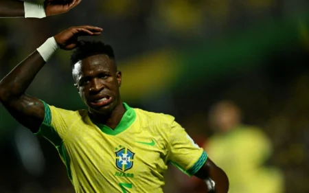 Web detona atuação de Vinicius Jr. pela Seleção Brasileira: ‘Cemitério de jogadas’ (Foto: Mauro PIMENTEL/AFP)